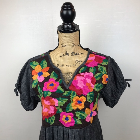 Free People Oaxaca Chambray Embroidered Dress - Picture 15 of 15